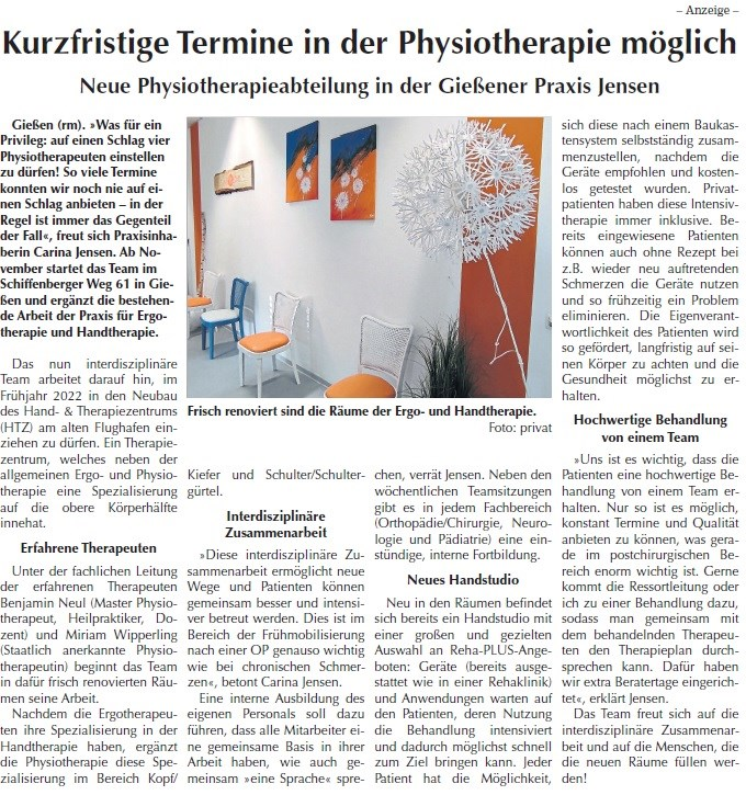 Sonntagmorgenmagazin - Physiotherapie Gießen